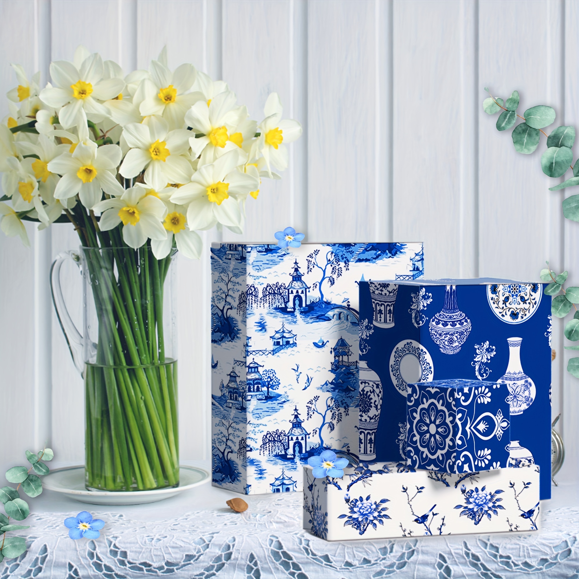 Blue Wrapping Paper For Flowers  Bouquet Wrapping Pack 20Colorful Gift  Supplies