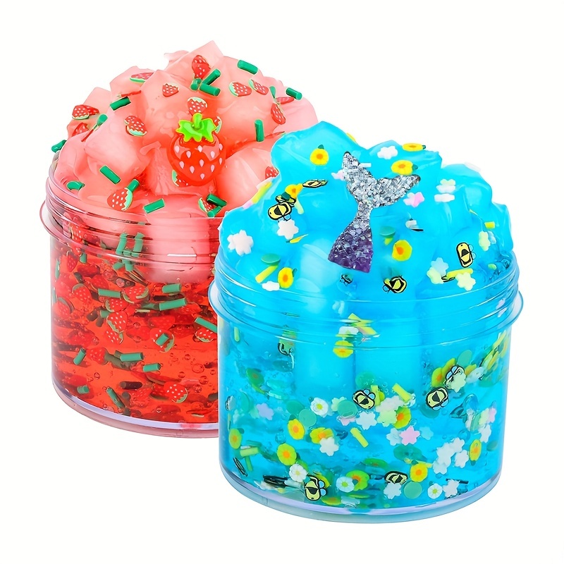 Slime à bulles en cristal clair pour fille et garçon, faux bonbons