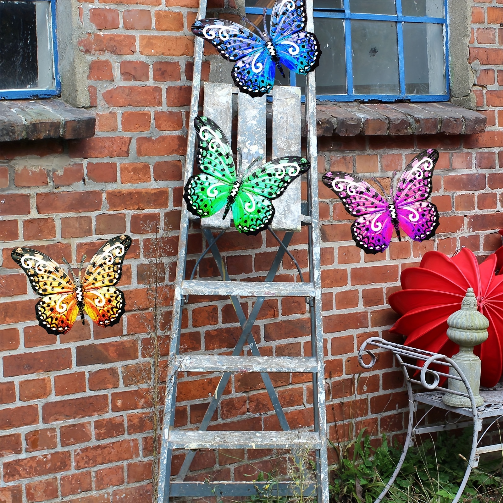 1 pieza de decoración de arte de la pared de mariposa, adorno de pared  colgante para la decoración de la tienda de la cafetería del hogar