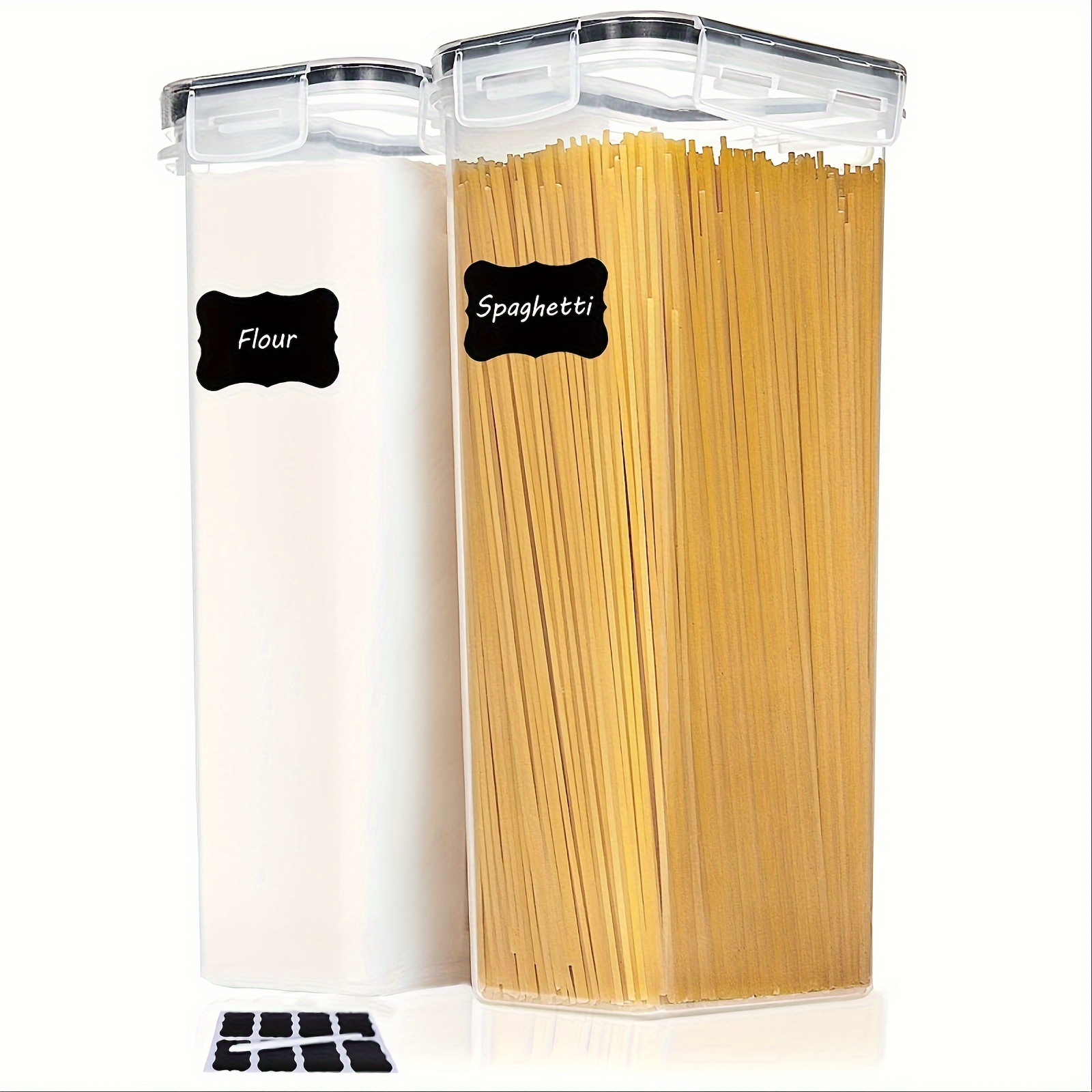 Plastic Kitchen Canisters Large Food Storage Containers With - Temu