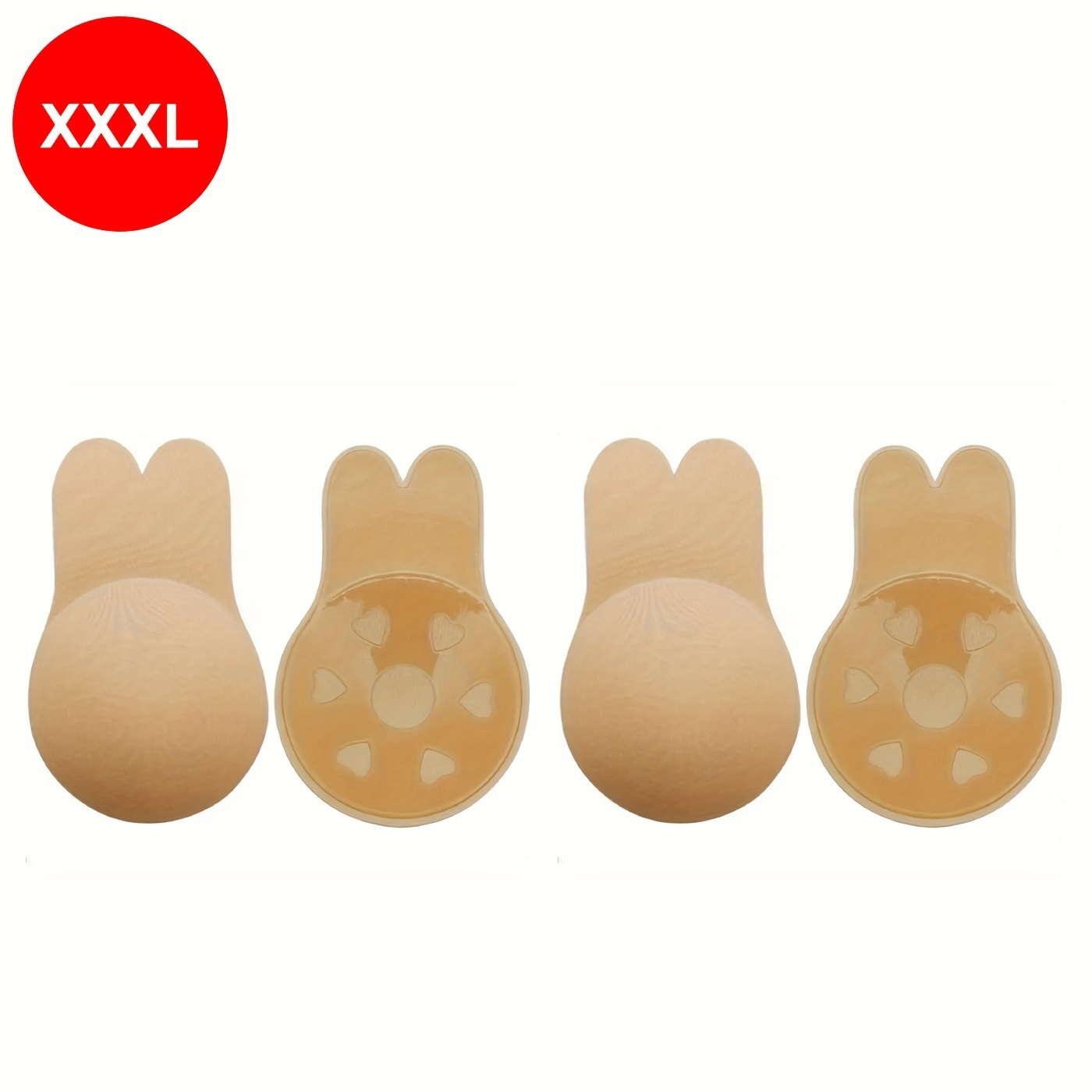 Risque Bunny Covers Reusable Nipple Covers, Push Up Adhesive Bra