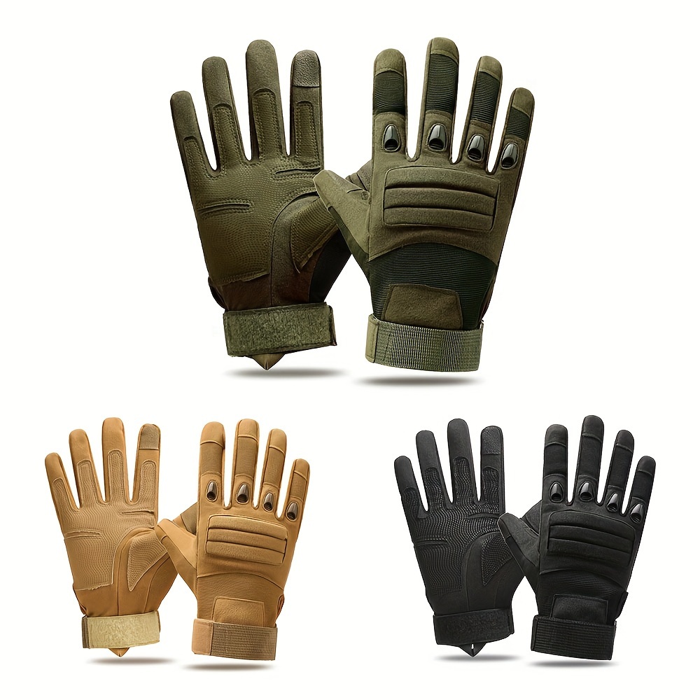 Dropship Tactical Gloves For Men - Touch Screen, Non-Slip, Full Finger  Protection For Shooting, Airsoft, Military, Paintball, Motorcycle, Cycling,  Hunting, Hiking, Camping, Combat, Work, Outdoor Sports to Sell Online at a  Lower