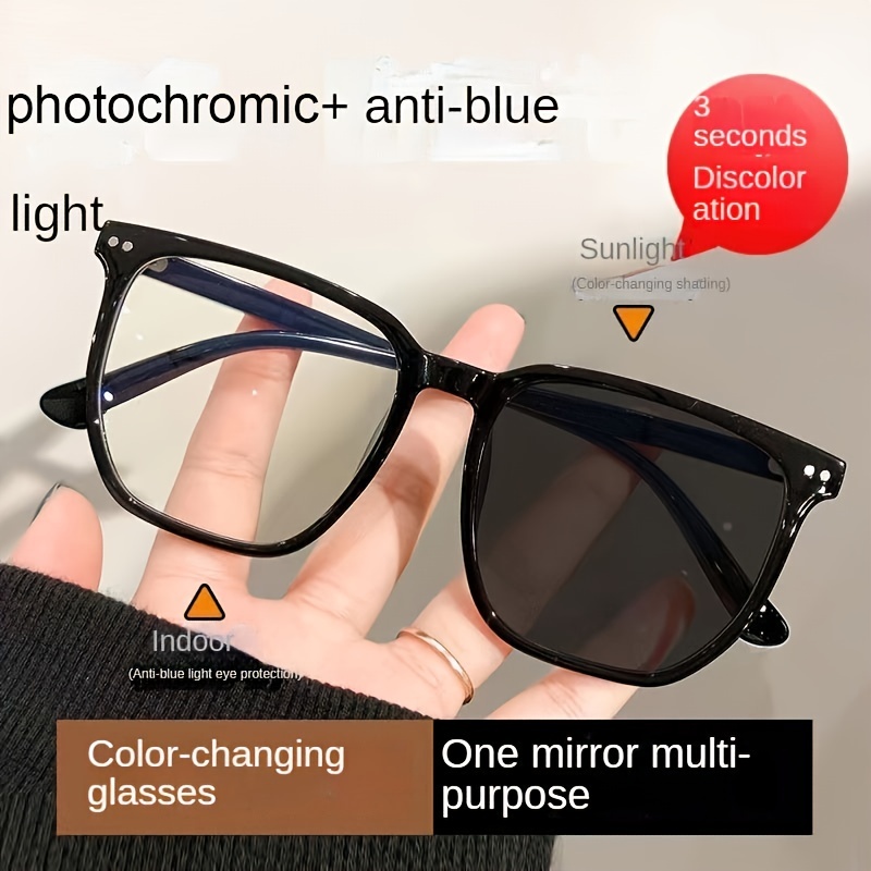 Vintage Oval Transparent Glasses Light Blocking Spectacles