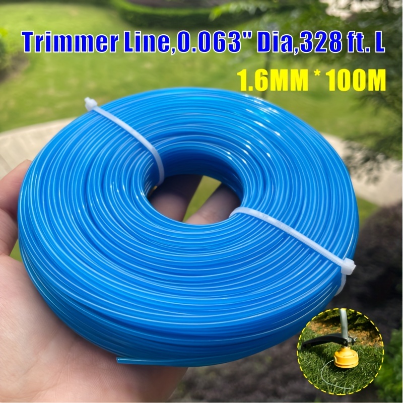 

1pc 1.6mm Round Blue Commercial Grass Cutting Line - Perfect For Medium Weight Electric Trimmers Of All Brands!