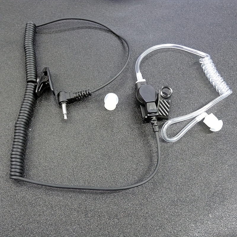 HYS Oreillette de sécurité pour talkie-walkie 2,5 mm 1 broche avec tube  acoustique pour radios bidirectionnelles, émetteur-récepteurs et  microphones