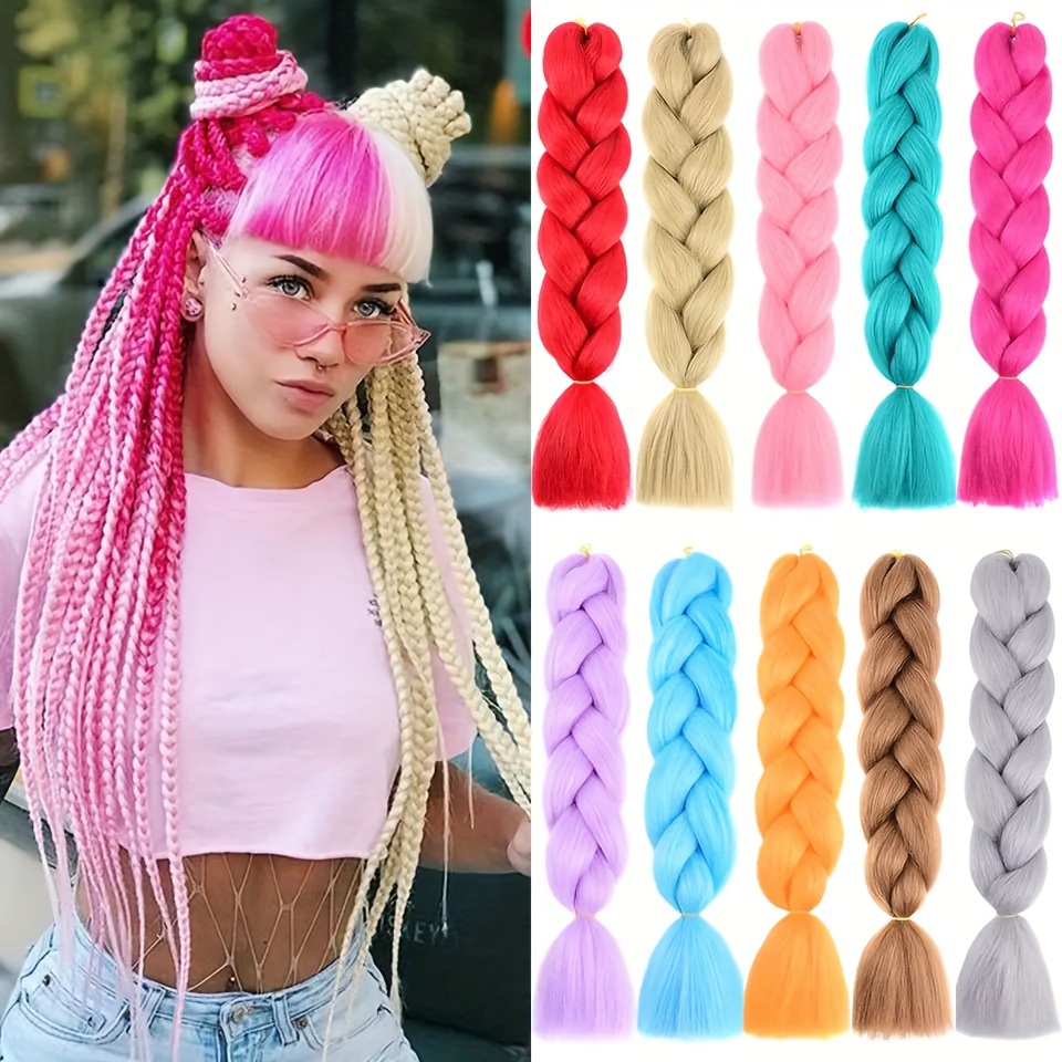Ombre Braid Synthetic Afro Jumbo Braiding Hair Extensions 2 - Temu