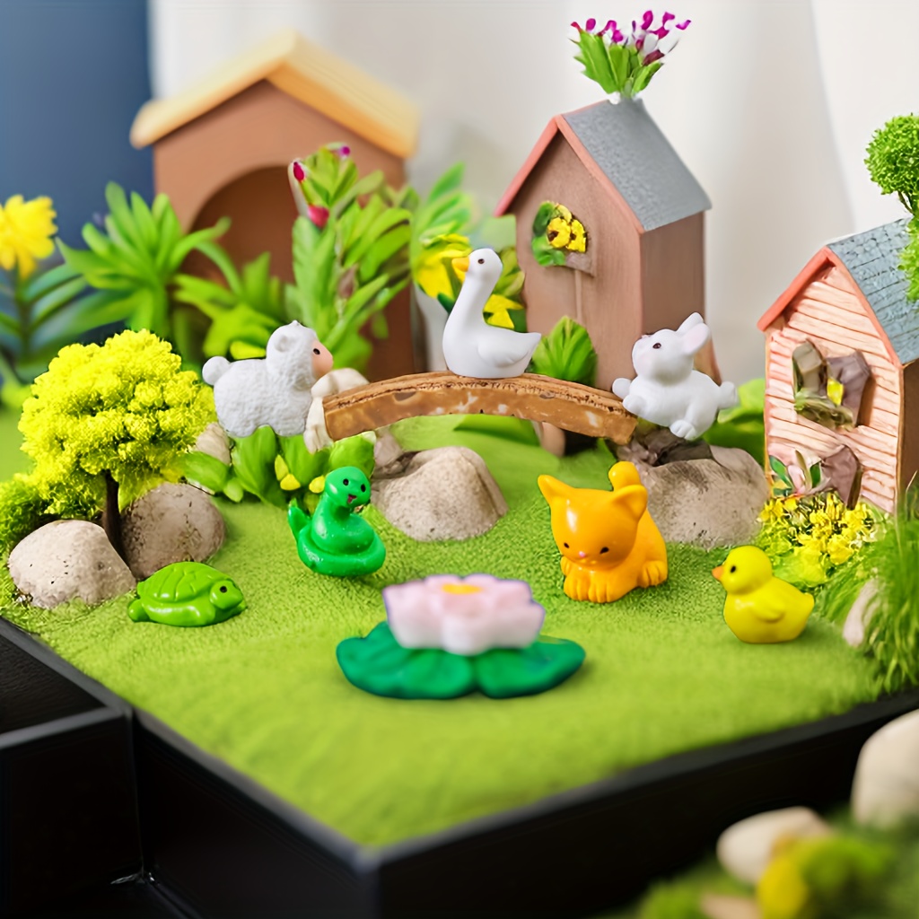 kids outdoor toys Animals Garden Miniature Animals Figurines Animals Model