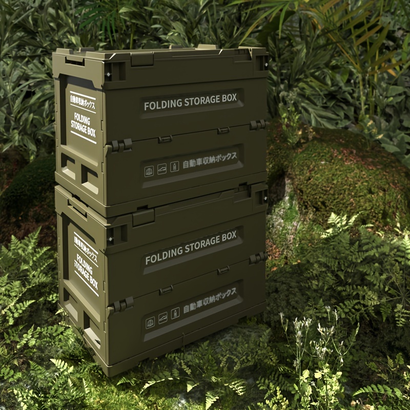 Green Foldable Storage Box Plastic Sorting Box Car Trunk - Temu
