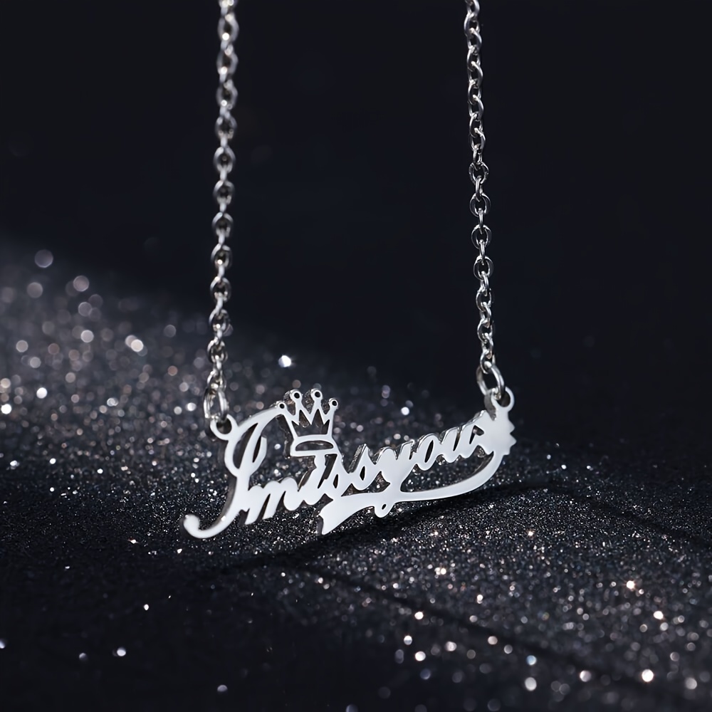 Stainless steel clearance name pendant