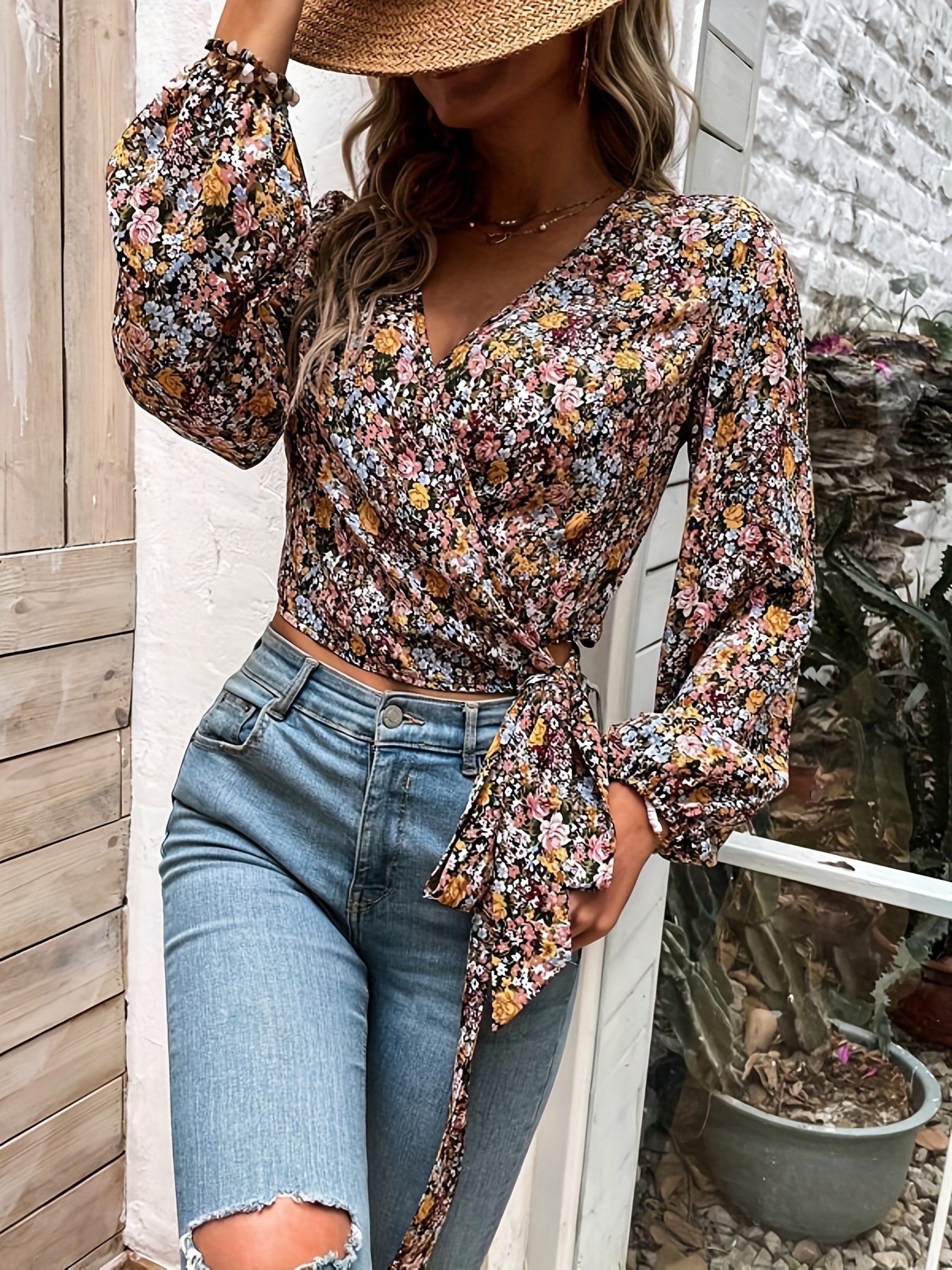 ditsy floral blouse