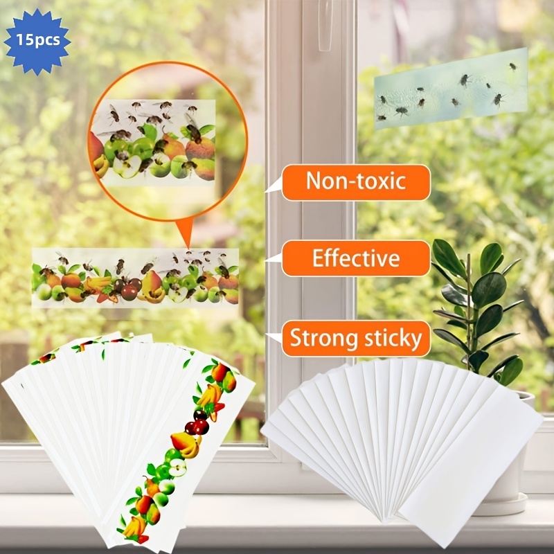 Sticky Insect Window Flower Transparent Sticky Insect Board Fly Trap Fly  Board Fly Sticker Fly Trap Fruit Fly Sticker Adhesive Repair Fly Paper -  Temu