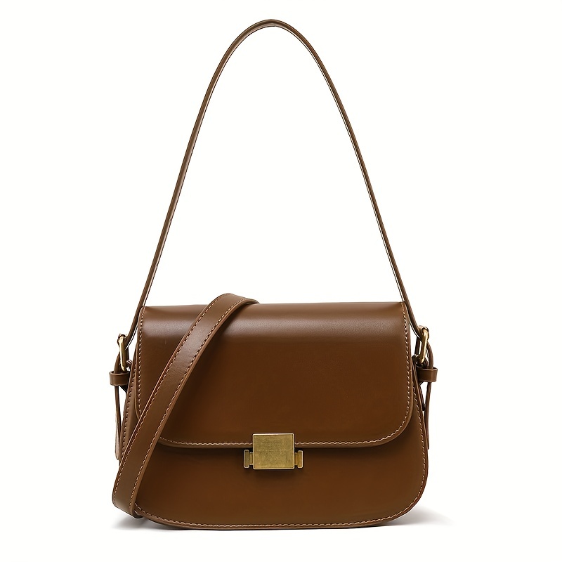Retro Love Lock Crossbody Bag, Solid Color Shoulder Bag, Simple Handbag &  Purse For Women - Temu