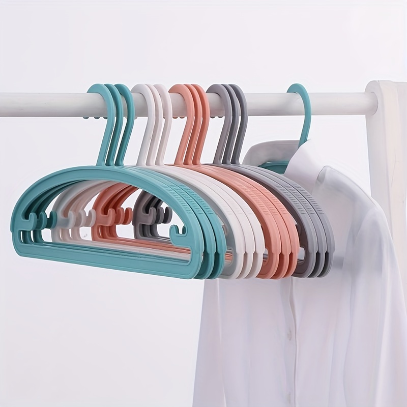 Plastic Clothes Hangers Traceless Non slip Clothes Hanger - Temu