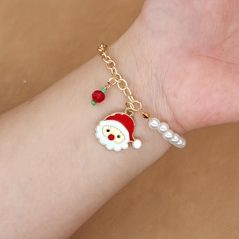 Christmas Bracelet, Christmas Wreath Bracelet, Noel Bracelet