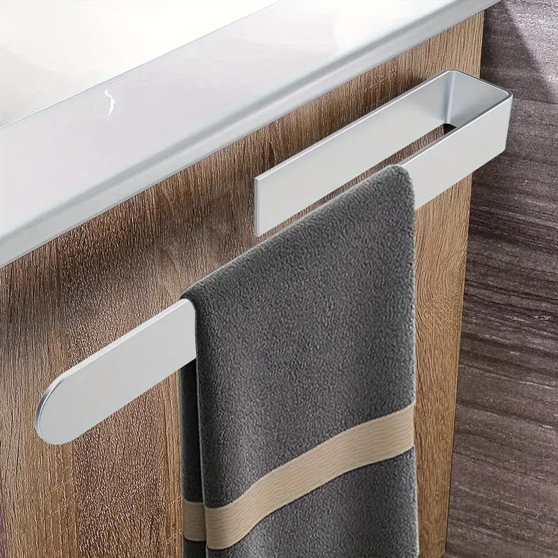 self stainless steel towel rail 23 6 x 37 4 matte black no drill wall holder for bathroom kitchen ideal for hanging towels towel rack modern towel holder durable towel rack Product details 6