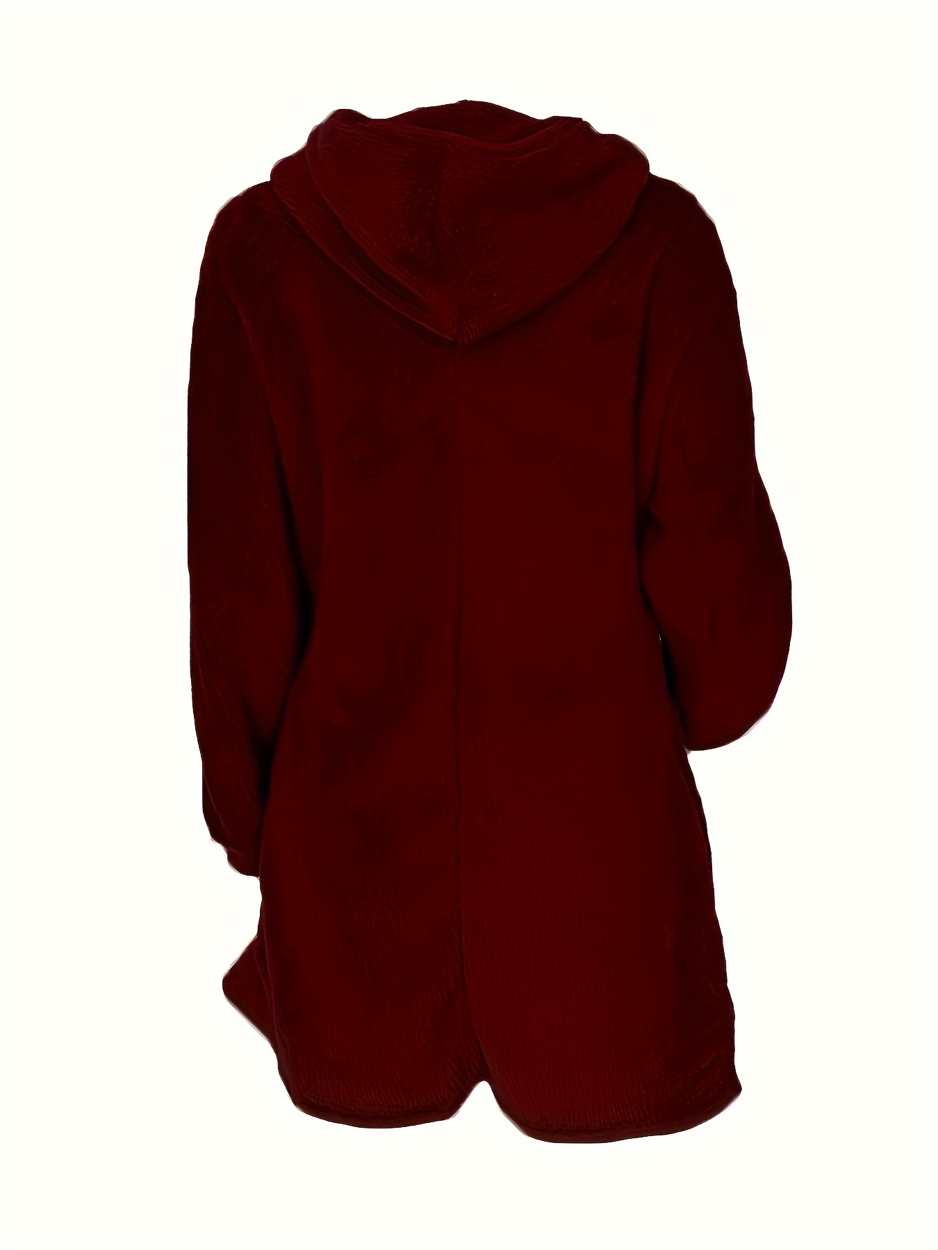 Hooded open front outlet lamb wool teddy coat