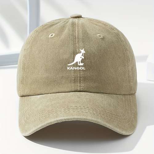 1個　ファッション野球帽　カンガループリント　レトロ　ベースボールボールキャップ　アウトドア　カジュアル　サンシェード　スポーツキャップ