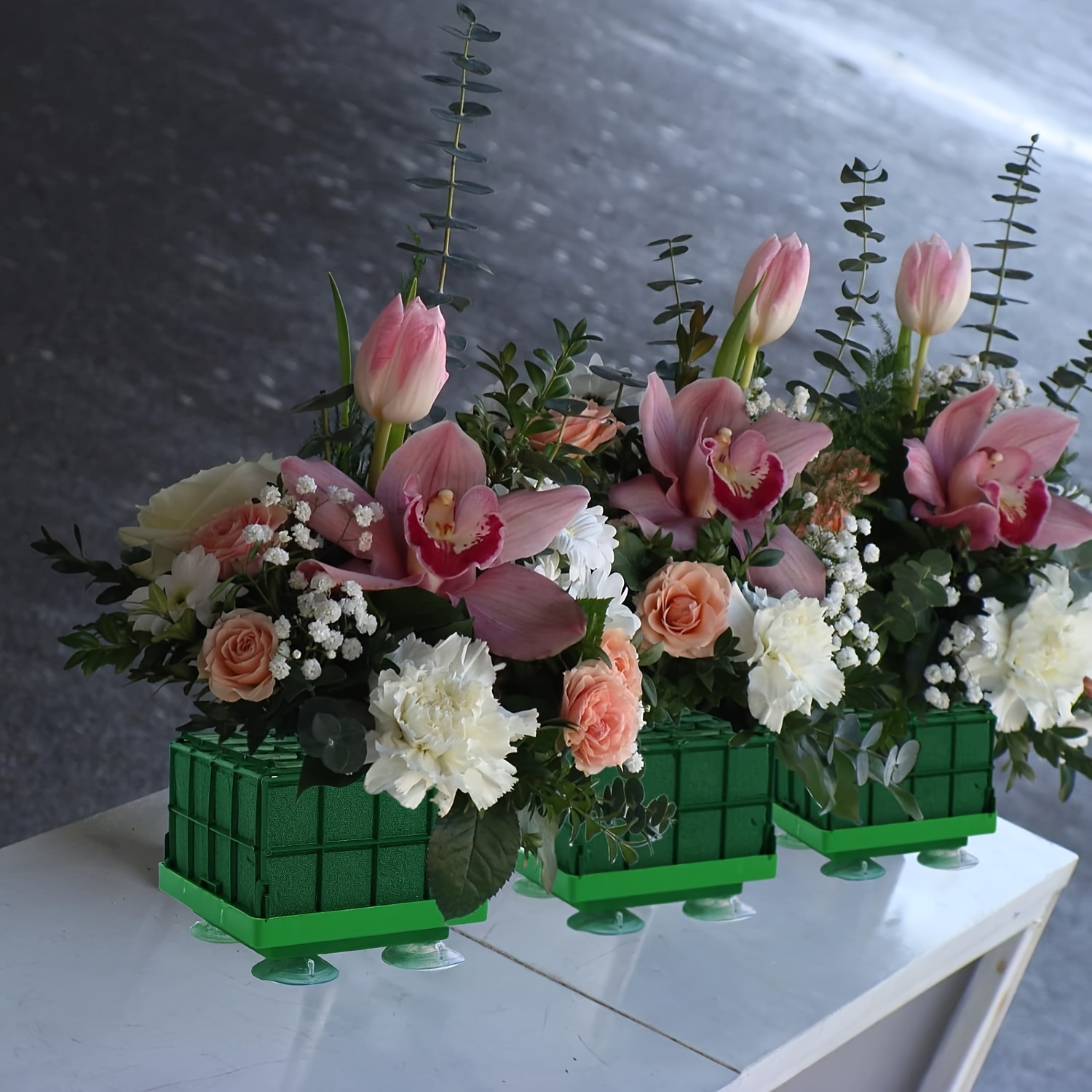 2 Pieces Flower Arranger Floral Arrangement Floral Cage Tabletop Holder  Arranger