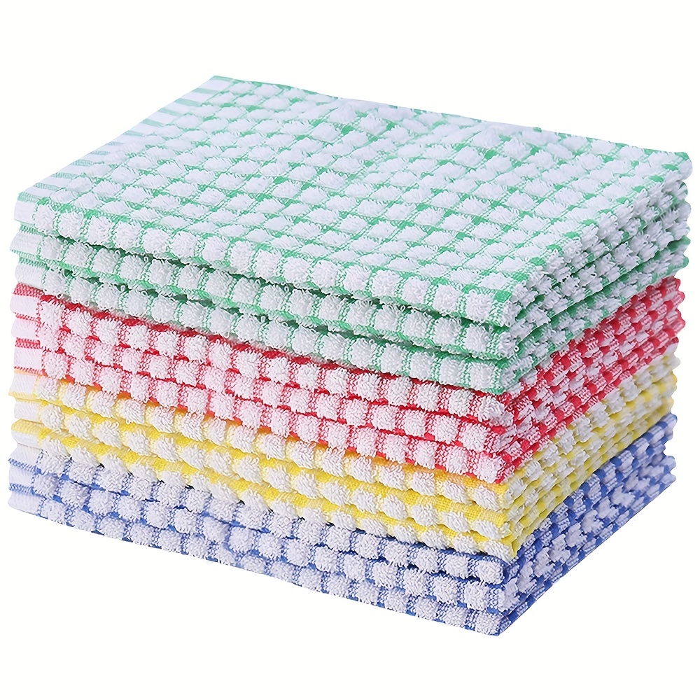 Dish Cloths, Waffle Square Plaid Dishwashing Towels, Cleaning Rags, Face  Towels, Scouring Pads, Kitchen Supplies - Temu