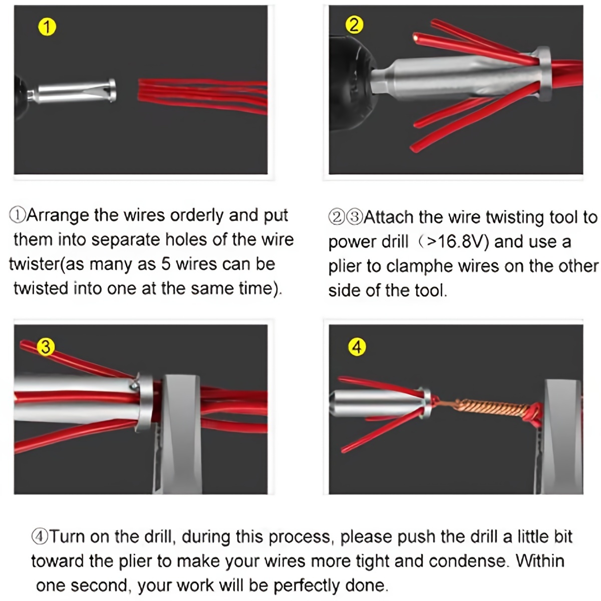 Wire Twisting Tool Manual and Electrical Wire Stripping and Twisting Tool 