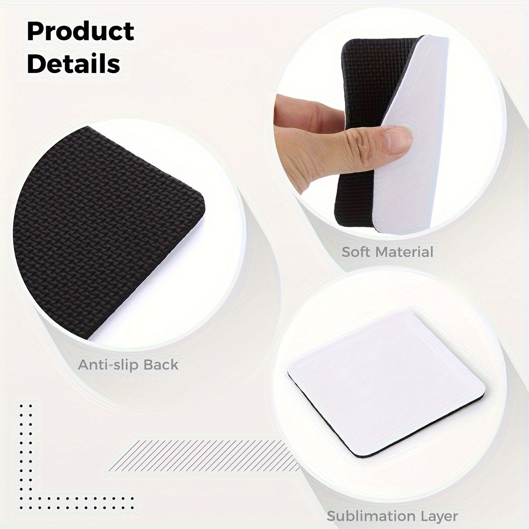 Square Sublimation Blanks Coasters, Thicker Blank Sublimation  Coasters,blank Coasters For Thermal Sublimation Diy Crafts Painting Heat  Transfer - Temu New Zealand