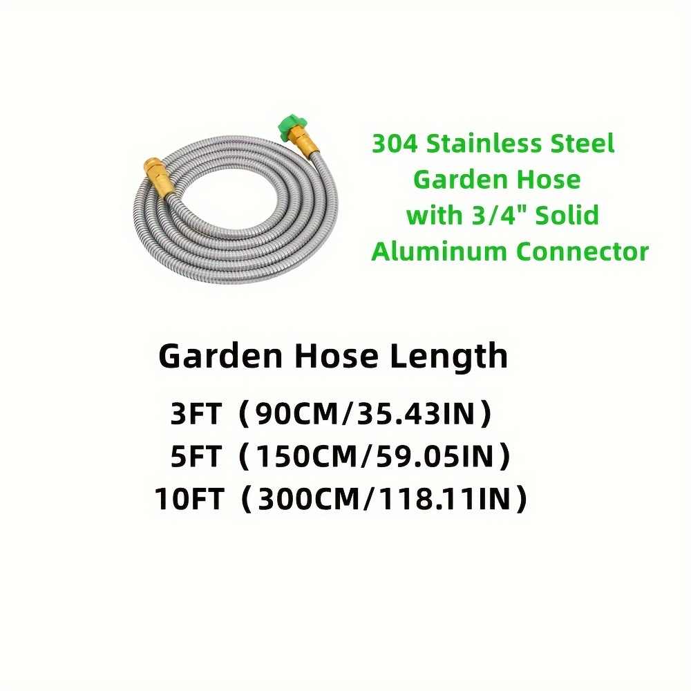 Garden Hose Heavy Duty 304 Stainless Steel Hose Solid - Temu Canada