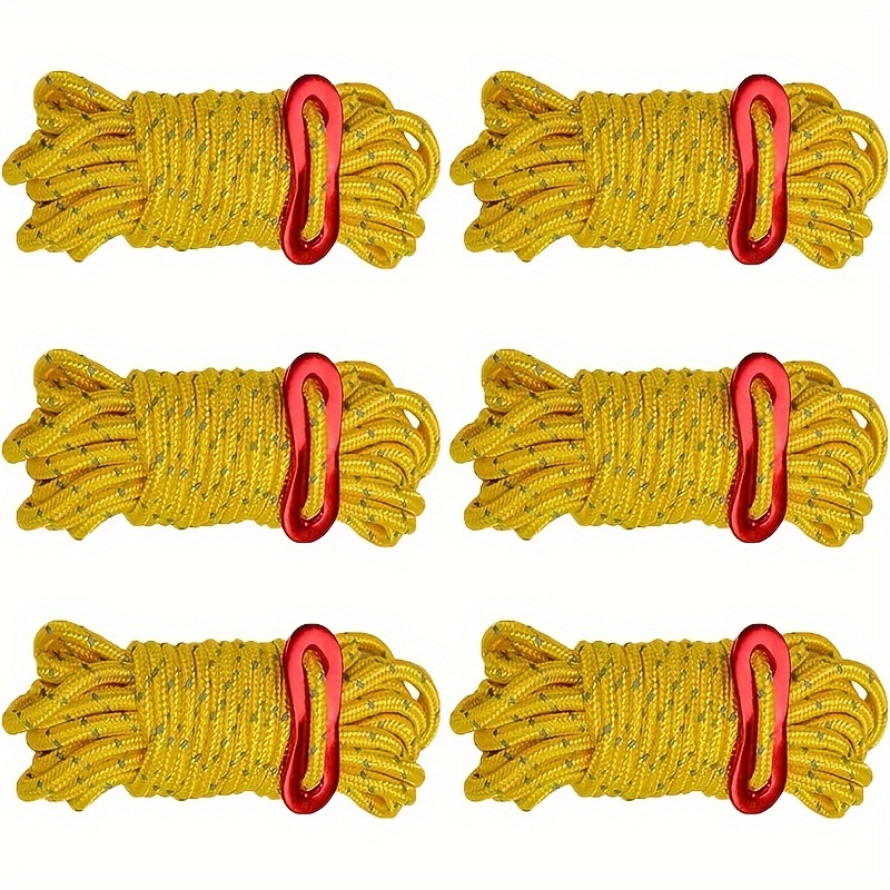  4pcs 4mm Reflective Nylon Cord with Aluminum Adjuster Guyline Tent  Cord Tensioner, 4M Outdoor Paracord Utility Rope Line for Tent Tarp, Canopy  Shelter, Camping, Hiking, Backpacking,Clothesline : Sports & Outdoors