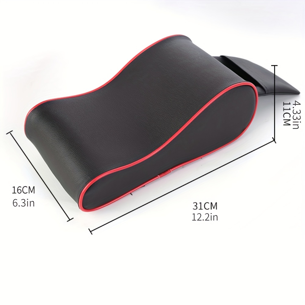 Car Armrest Cushion Box Pad Memory Foam Arm Rest Leather Mat Cover