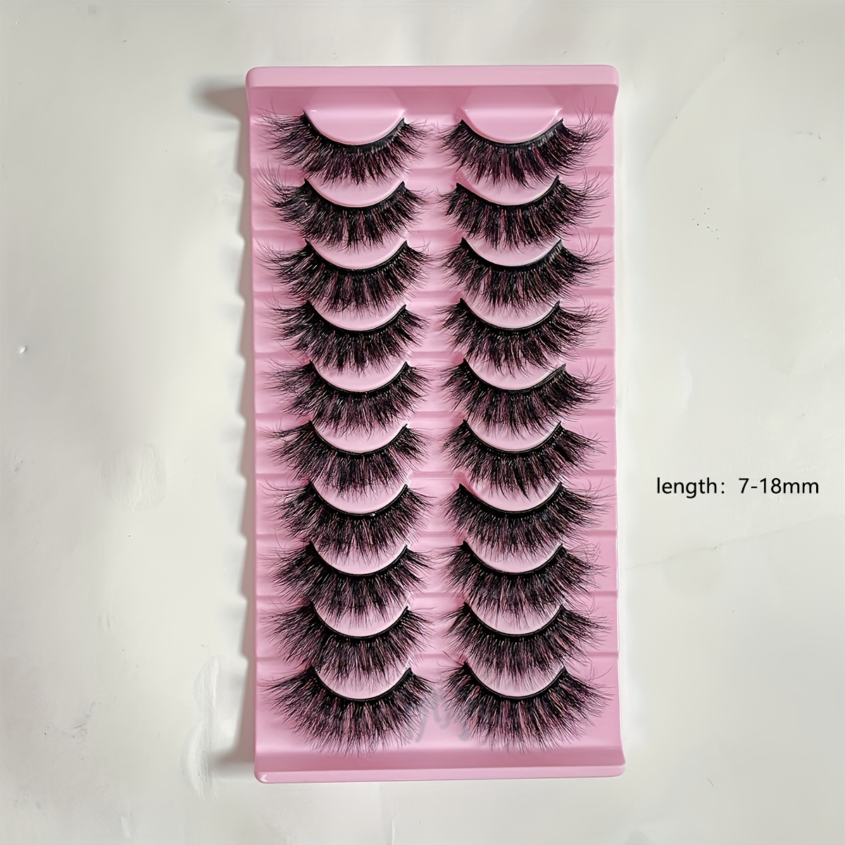 10 Pairs Faux Mink Hair False Eyelashes Natural Curling Thick 3D Realistic