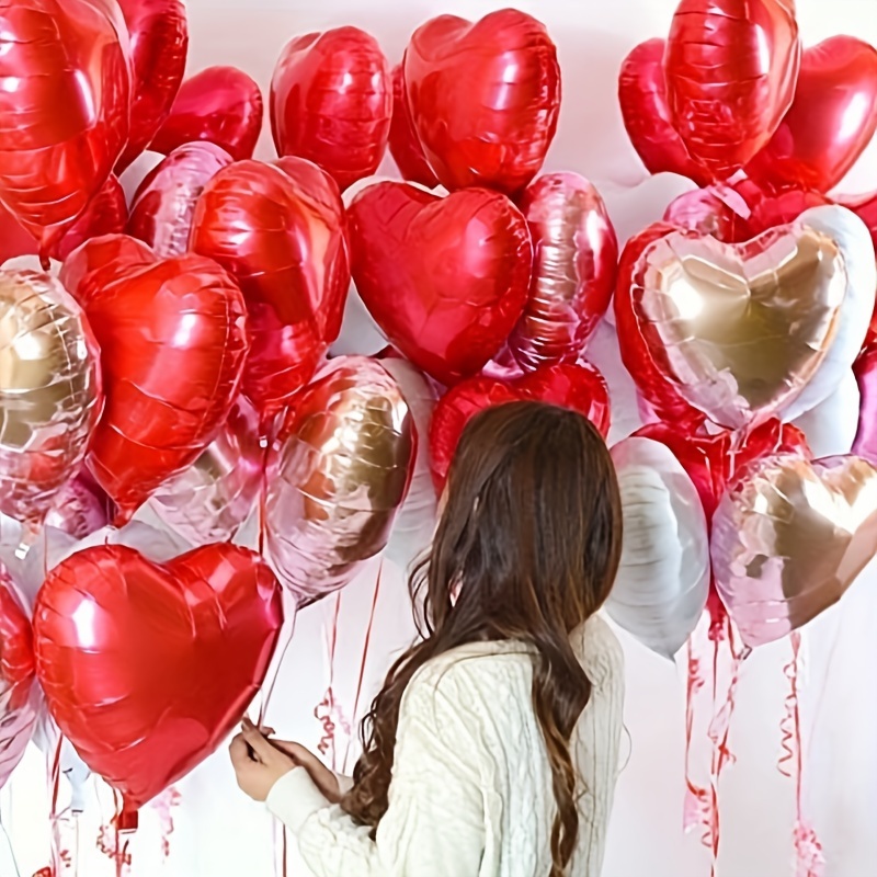 20 Pezzi Palloncini In Alluminio A Forma Di Cuore - Temu Italy