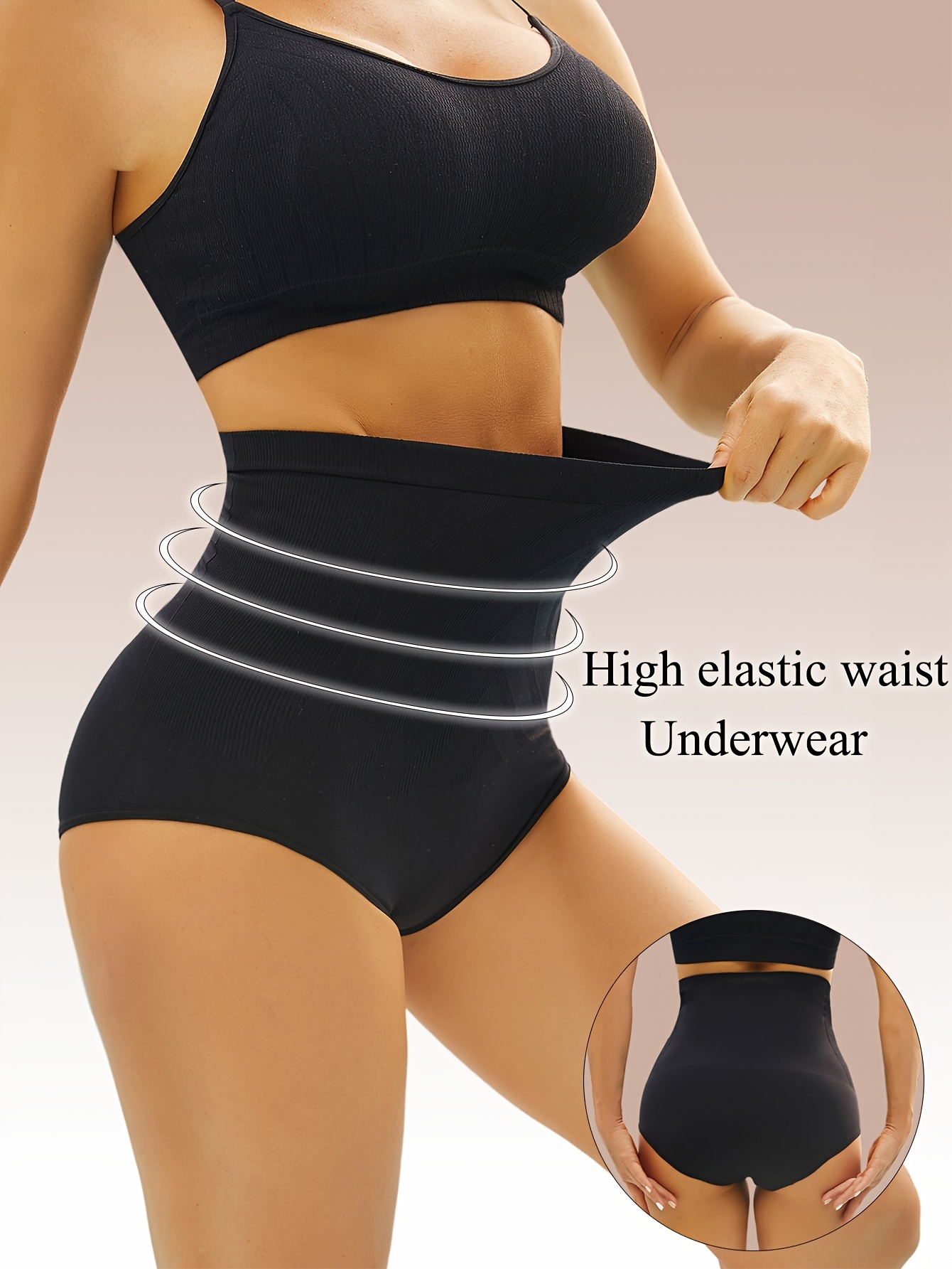 3pcs Seamless Solid Shaping Panties, Tummy Control Compression Panties To  Lift & Shape Buttocks, Women's Underwear & Shapewear