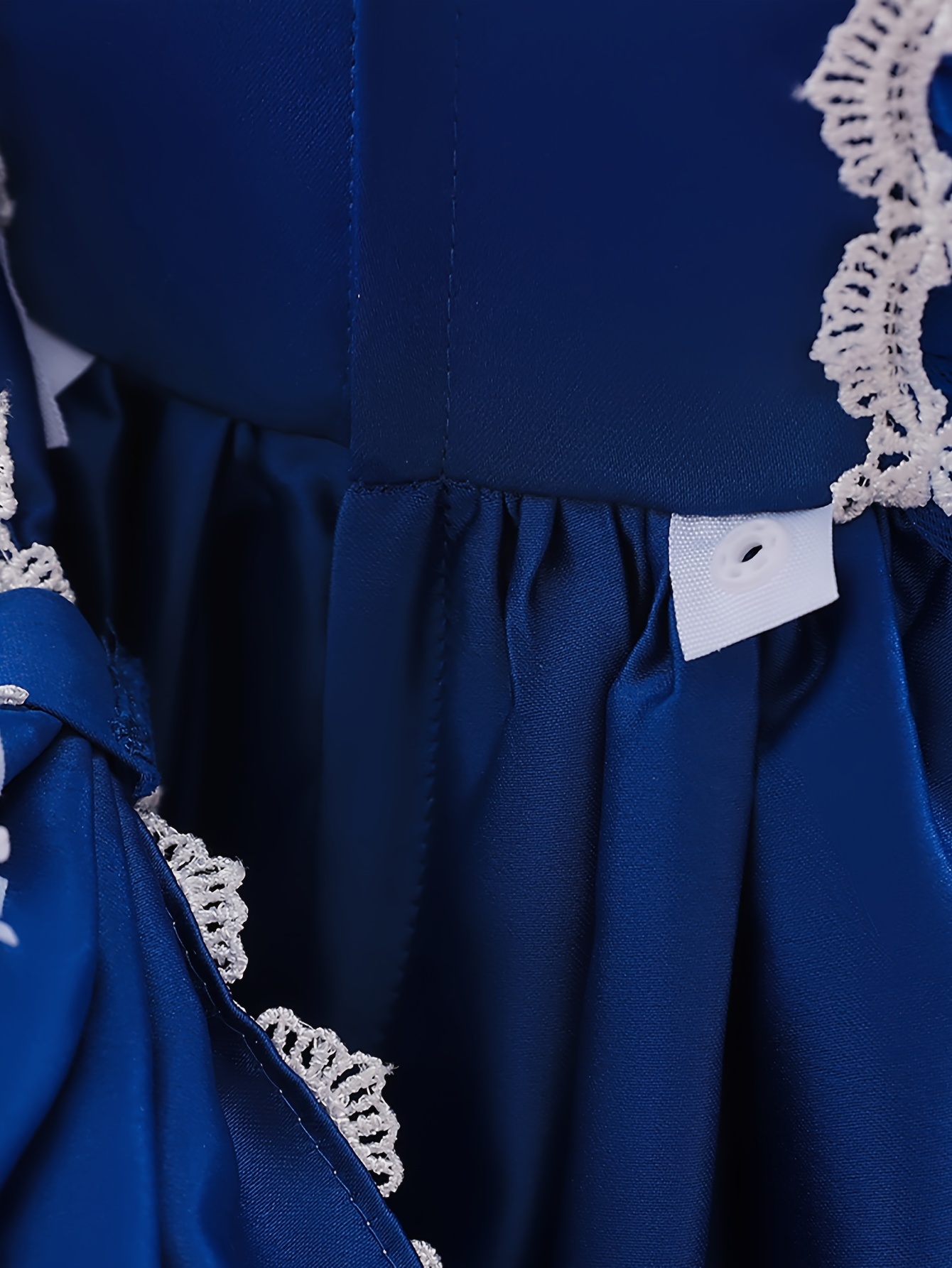 Big Silk Ruffle Dress Blue – Baaby