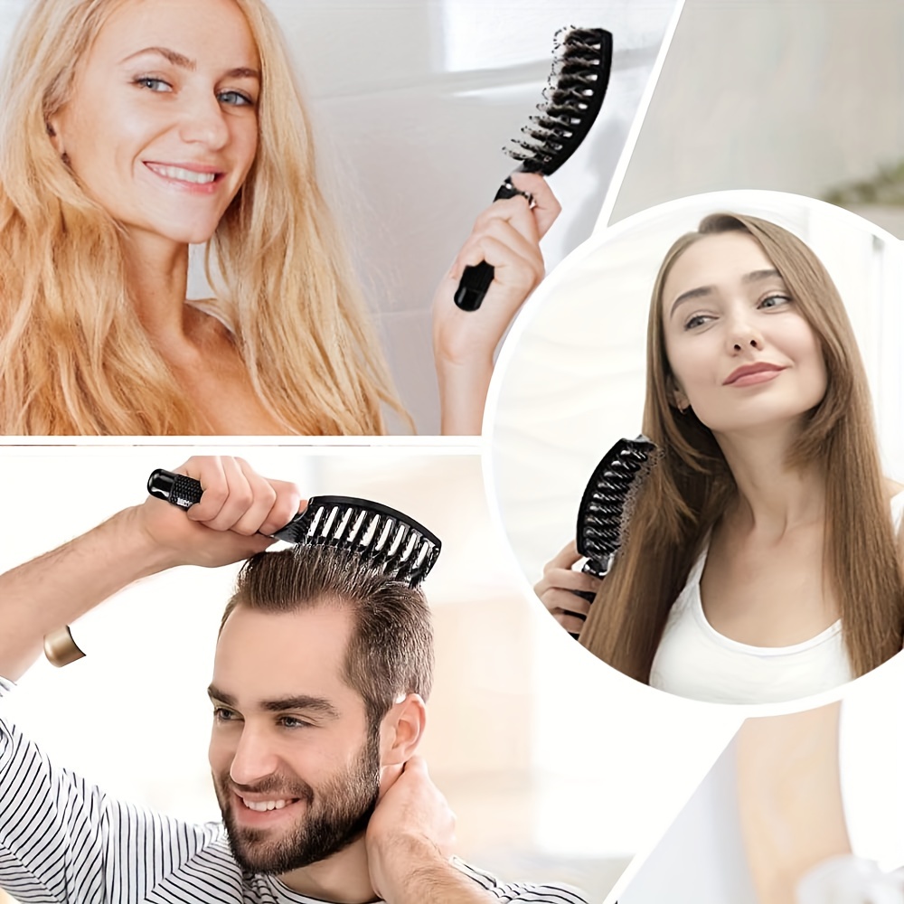 Brosse à cheveux bouclés, brosse à cheveux mouillés pour homme et femme,  brosse à cheveux démêlante professionnelle, brosse à cheveux pour cheveux