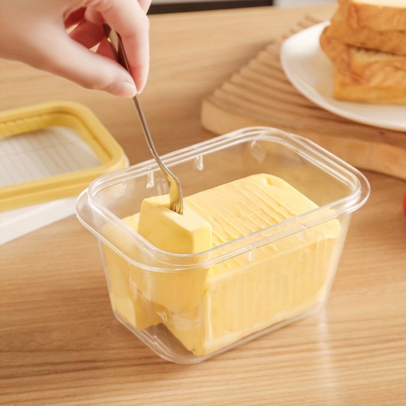 1pc Butter Keeper Container With Lid For Freshness, With Divider