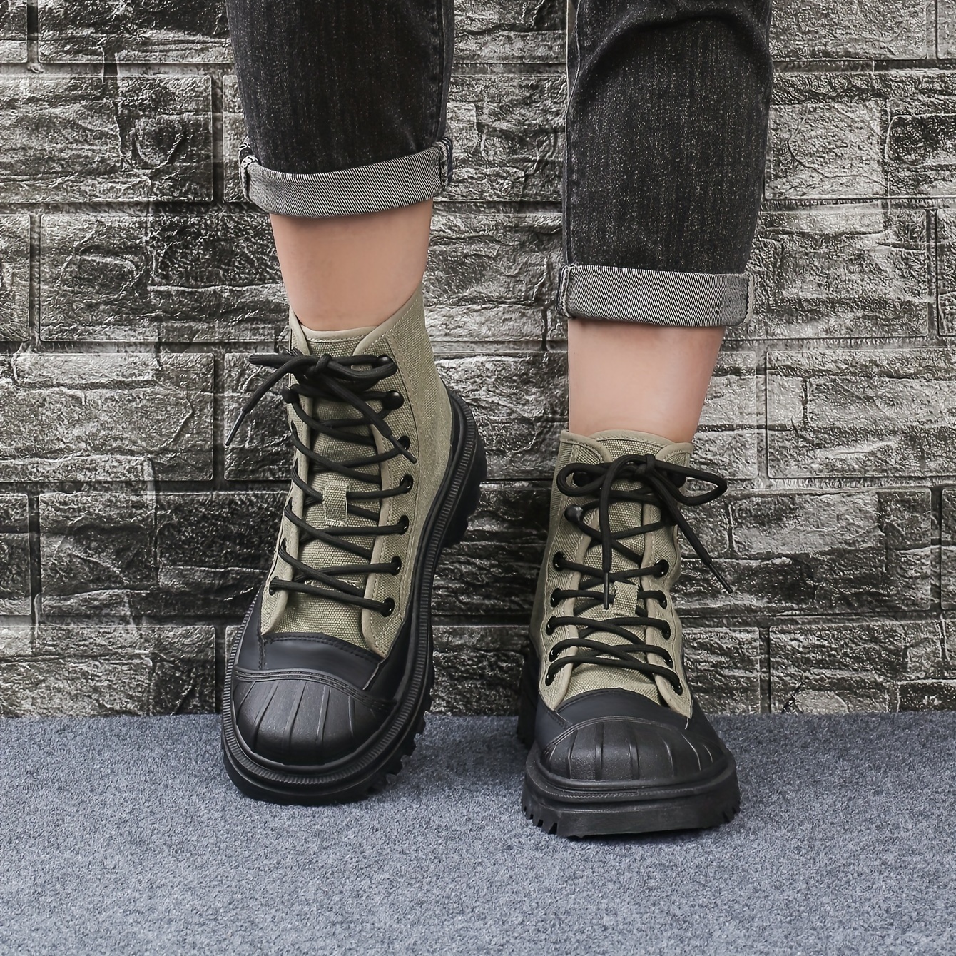 Women's Lace Up Chunky Heel Outdoor Boots