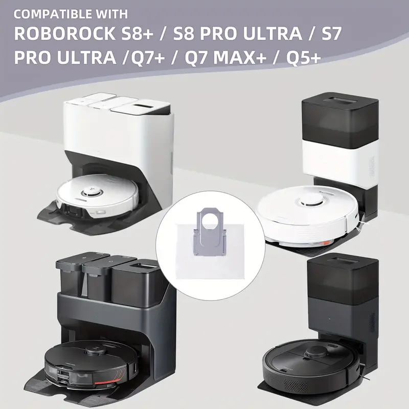 8 Pack Sac À Poussière Compatible Pour Roborock S7 MaxV - Temu France