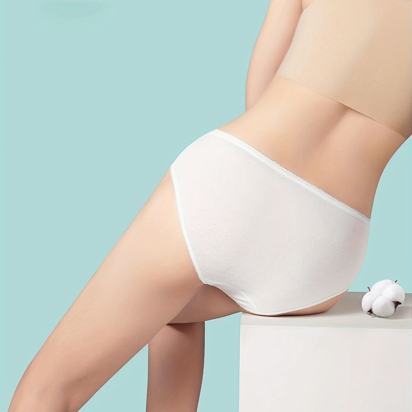 Soft & Breathable Women Disposable Cotton Underwear for Menstrual