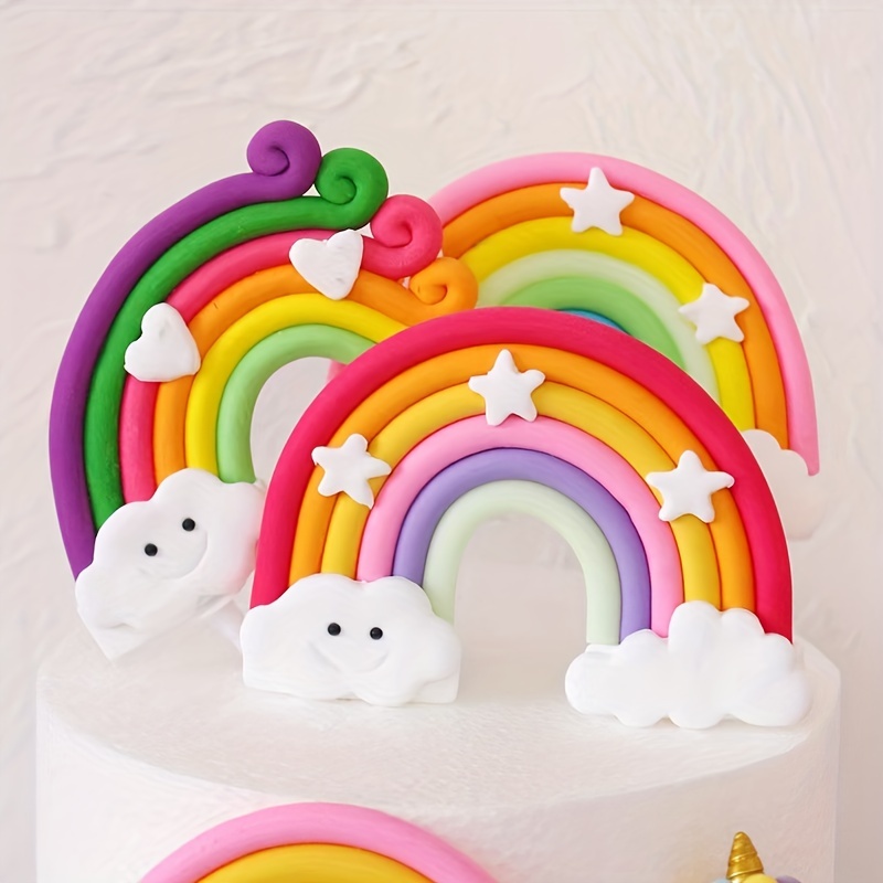 Decorazioni torte compleanno tema arcobaleno maschietto Modello codice –  Inviti Design