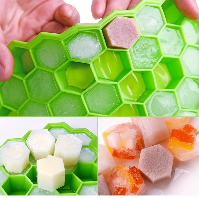 New Honeycomb Ice Tray Mold Creative DIY Silicone Ice Grid Stackable Honeycomb  Mold 37 Grid Ice Box Kitchen Tool Supplies 