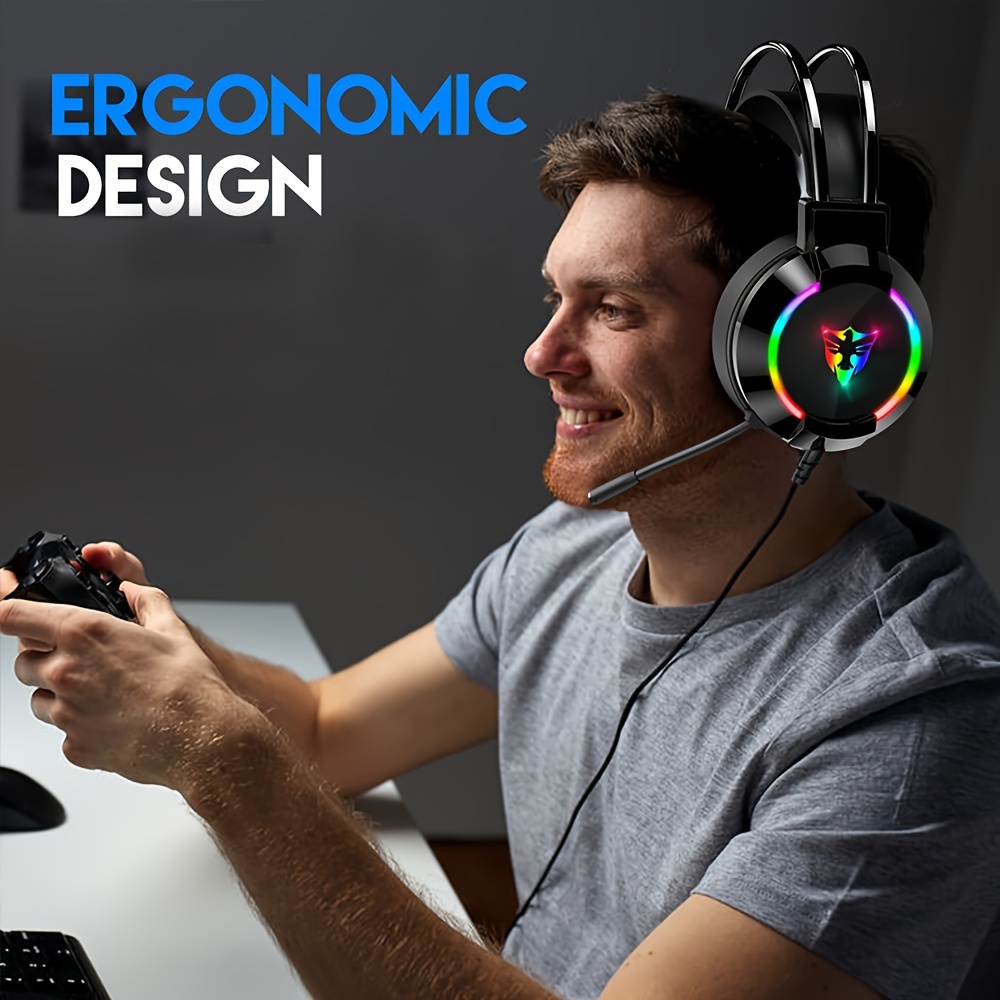 Auriculares Con Cable Para Juegos De Pc Cascos Con Diadema - Temu Chile