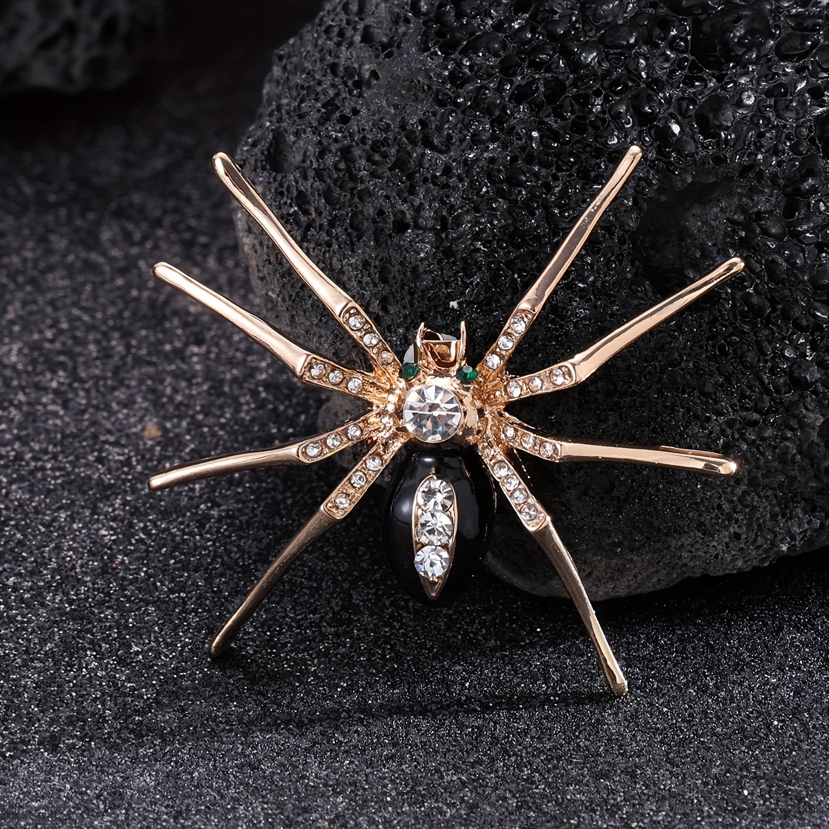 Diamond Spider Brooch