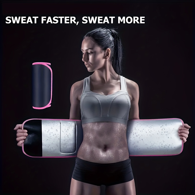 Sweat Waist Trimmer Trainer Belt for Women&Men,Body Wrap Exercise Band  Fitness Workout Sweat Sauna Belt with Pocket for Cellphone.
