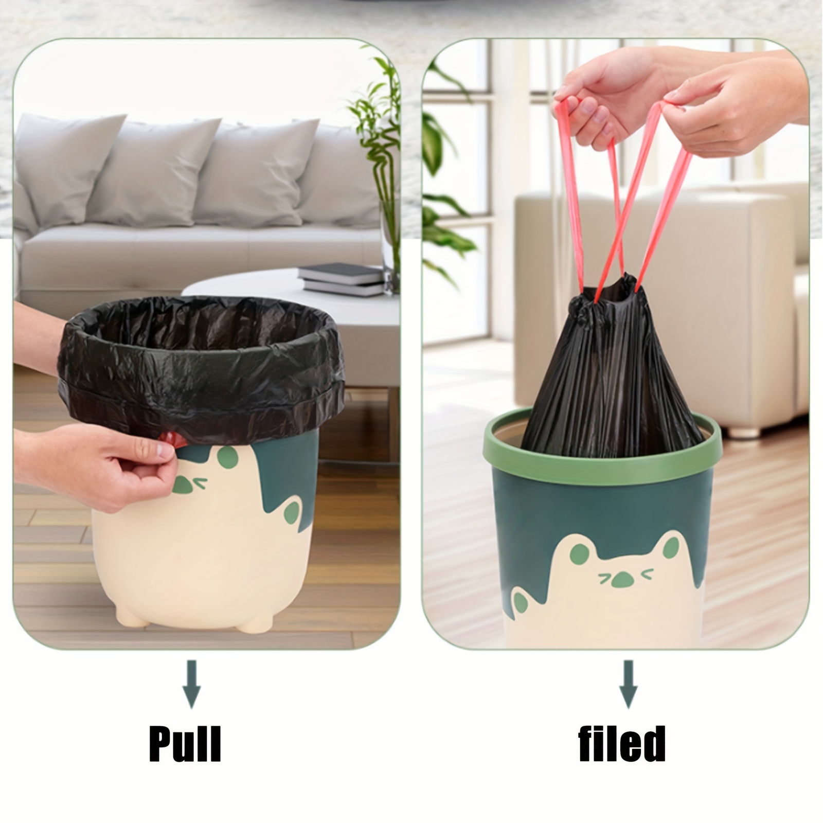 1Roll /20pcs Disposable Plastic Small Garbage Bag Trash Bags
