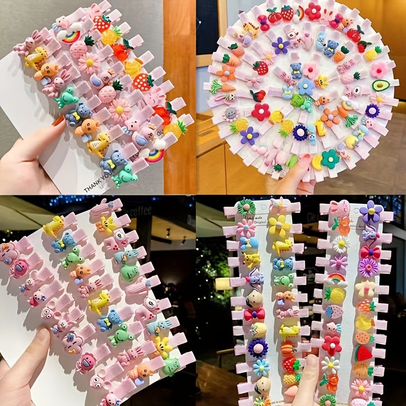 

10/20/30pcs Cartoon Cute Hair Clip, Lovely Headwear, Sweet Hairpin