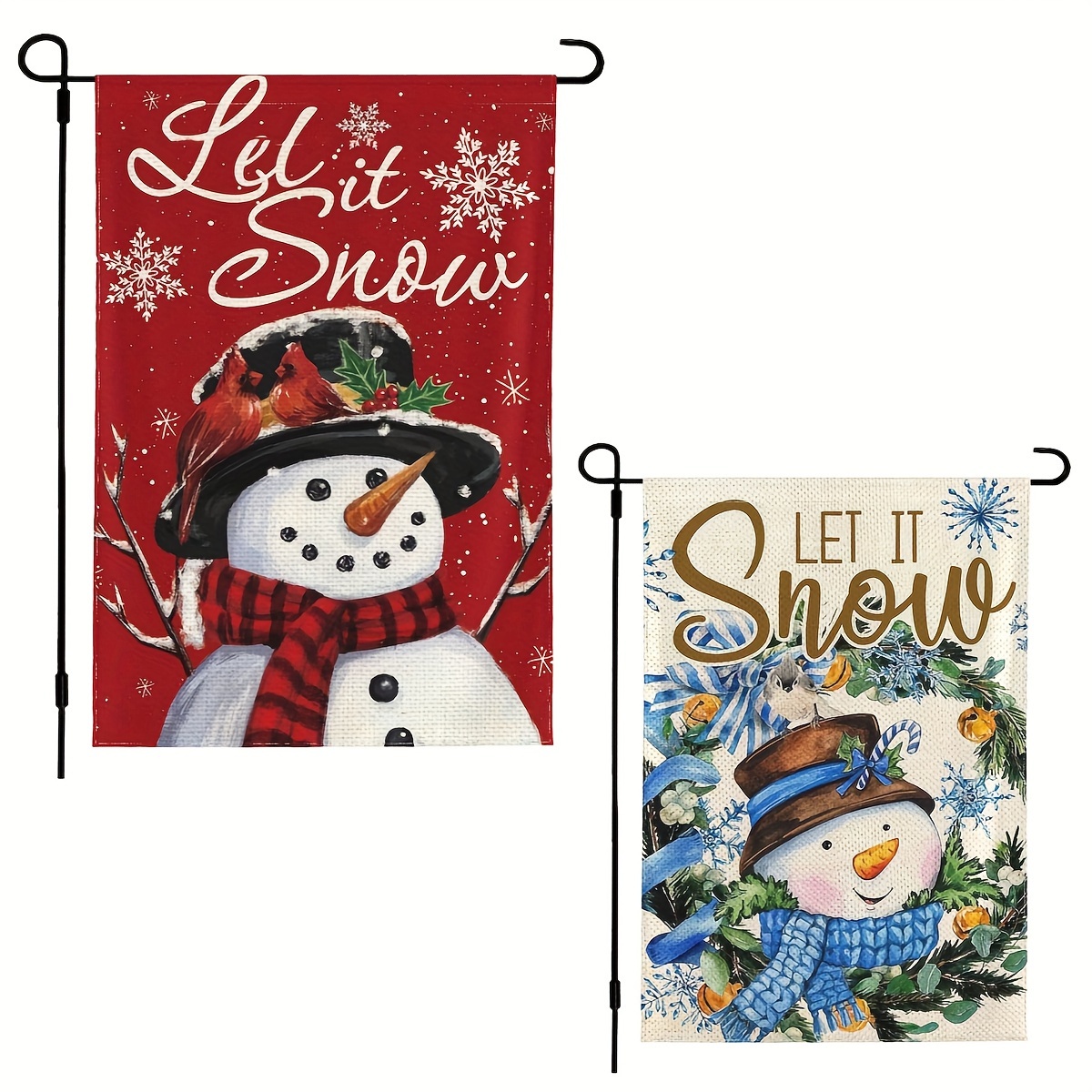 New York Giants Winter-Gartenflagge – Doppelseitig Mit Schneemann-Motiv, 31,8 X 45,7 Cm, Offiziell Lizenziert