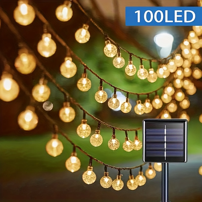 8 Bright Modes Solar Led String Lights Suitable For Holiday - Temu