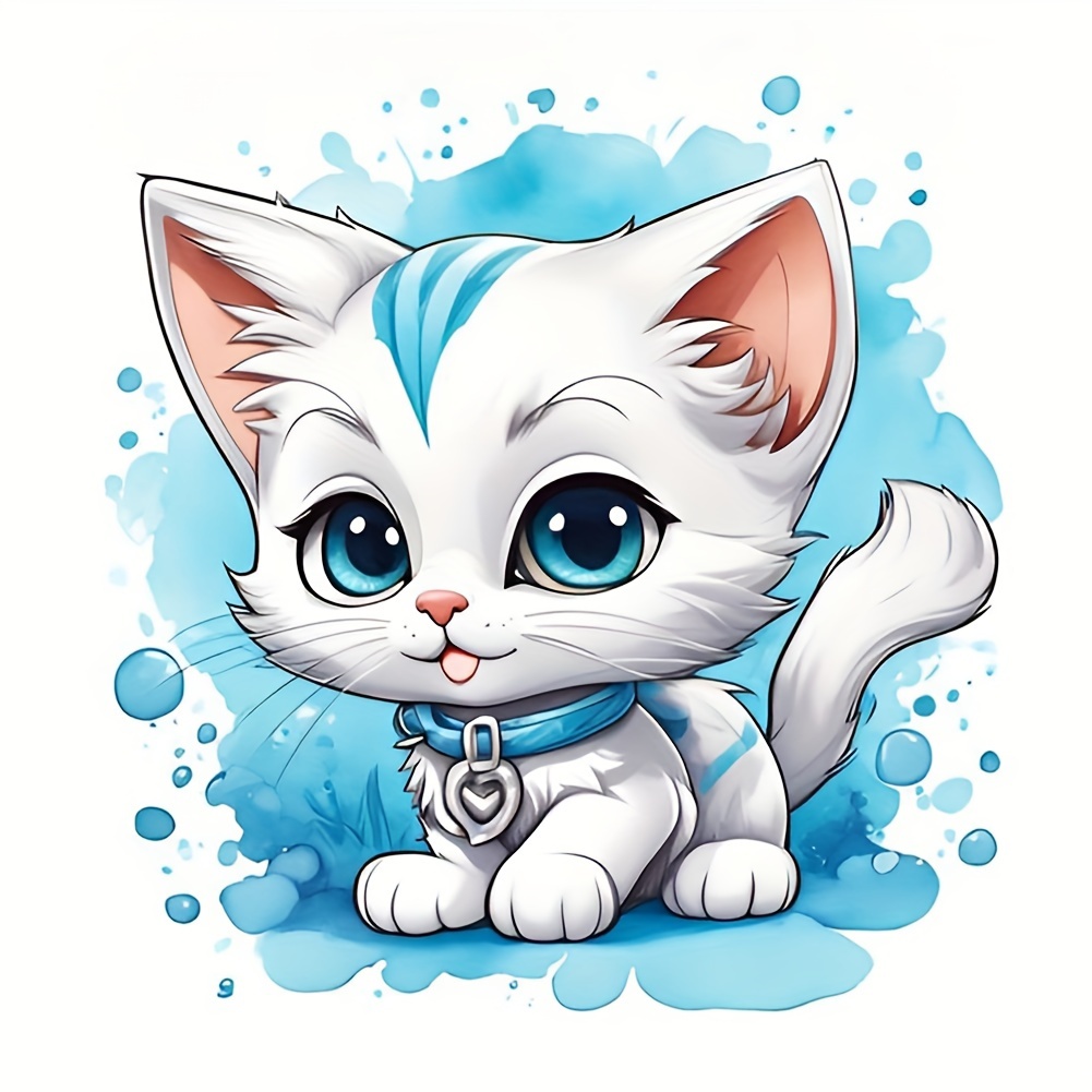 30X30CM Small Diamond Painting for Beginners, Diamond Art Kits for Adults,  Round 5D Full Drill Gem Art, Cute Cat Rhinestone Crafts for Home Wall  Decor, Gifts for Kids. 