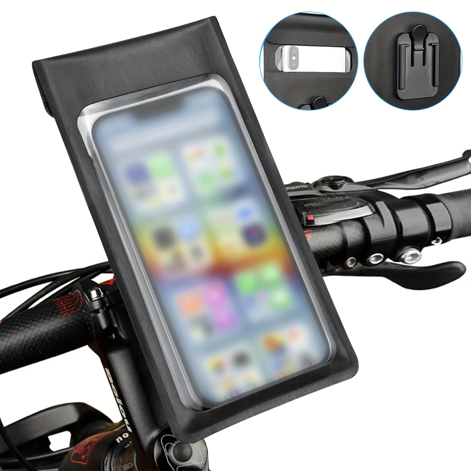 Support Vélo pour IPHONE 6/6S Smartphone Guidon Pince GPS Noir Universel  360 Rotatif VTT Cyclisme Universel
