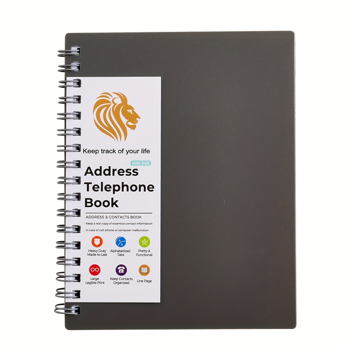 Agenda Telefónica: Cuaderno con espacios preimpresos para registrar  nombres, direcciones, cumpleaños, números de teléfono, correoselectrónicos  
