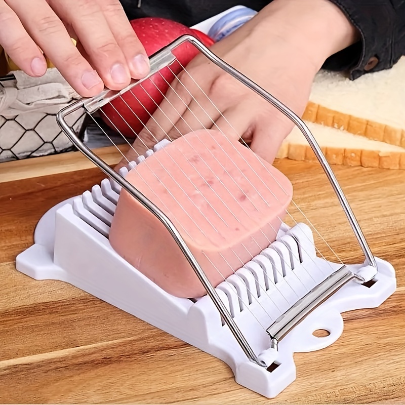 1pc Multifunctional Lunch Meat Cutter And Stainless Steel Egg Slicer, With  10 Blades For Fruit, Onion, Soft Food, Roast Lamb Leg, & Sausage Slicer,  Banana Slicer, Kitchen Tool And Accessory In Yellow